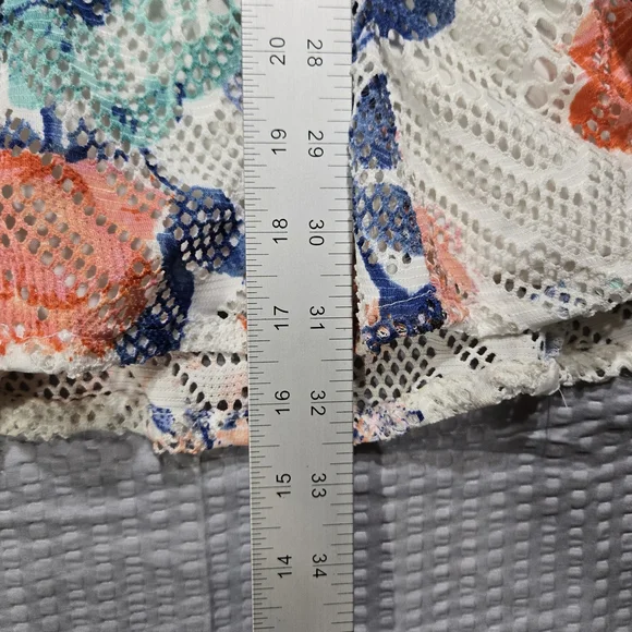 R&K Orange and Blue Sleeveless A-Line Mini Dress - Picture 9 of 9